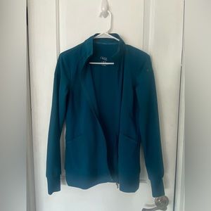 Cherokee iflex Caribbean blue scrub jacket